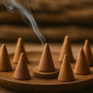 Handcrafted Sandalwood Incense Cones For Meditation Zen Atmosphere And Deep Spiritual Calming Effect