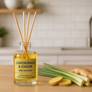 10 Zesty Lemongrass And Ginger Reed Diffuser For Kitchen Odor Elimination And Energizing Morning Vibes